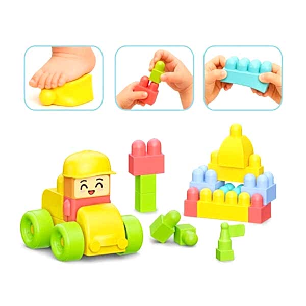 04128 YUMUŞAK BLOKİ BLOKLARI ARABA SET 24 PARÇA