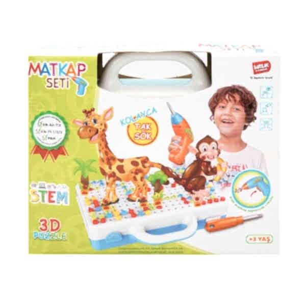 URT014-001 Birlik, 3D Eğitici Matkap Seti Hayvanlar Özel Fiyatlı Ürün