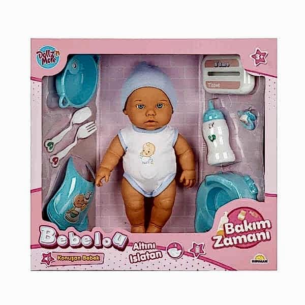 3823 Bebelou Bakım Zamanı Sesli Gülen Ağlayan Bebek 32 cm -Sunman