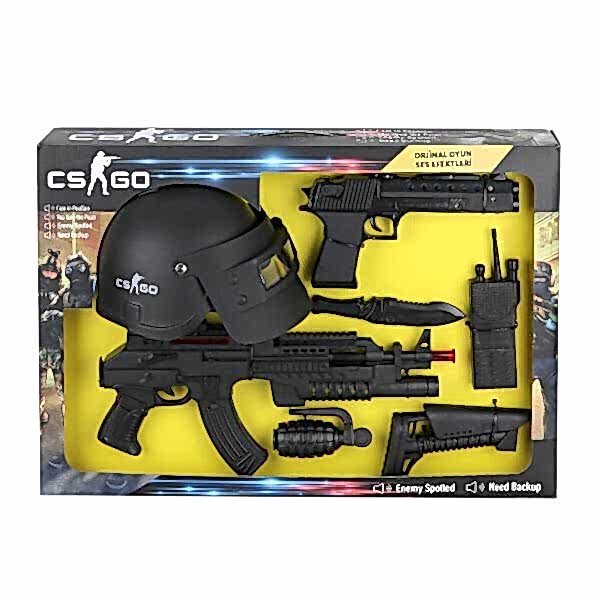 ER-120M CS Go Kask ve Silah Oyun Seti -Erdem Oyuncak