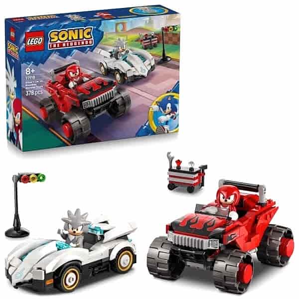 77118 Lego Sonic Silverın Arabası, Knucklesın Canavar Kamyonuna Karşı 378 parça