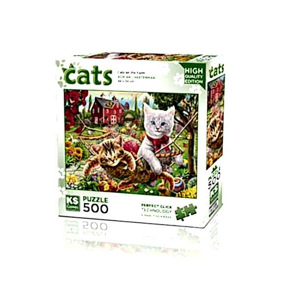 20043 Kediler Çiftlikte 500 Parça Puzzle -KS Puzzle
