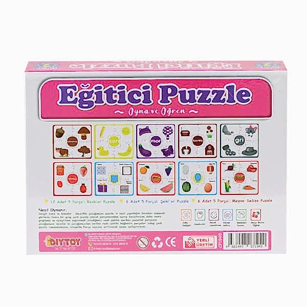 7194 Çark Puzzle Renkler Şekiller -Dıytoy