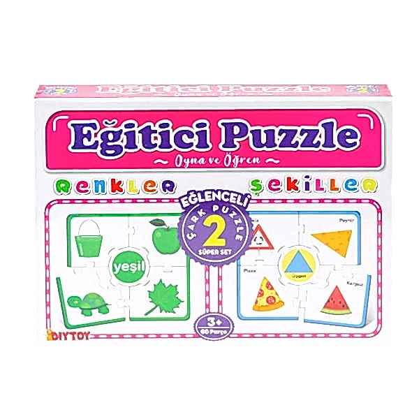 7194 Çark Puzzle Renkler Şekiller -Dıytoy