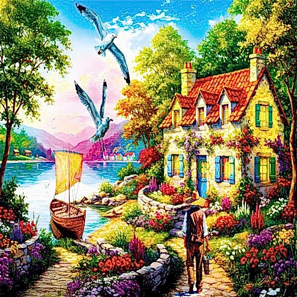 20084 PUZZLE 500 AN OLD TALE BY THE LAKE