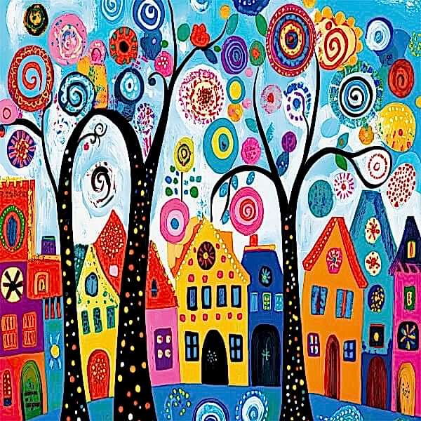20085 PUZZLE 500 CANDY TREE TOWN
