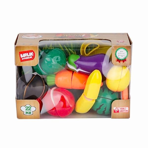 URT007-KUTU-2AB 22 PCS KESİLEBİLİEN SEBZE MEYVELER