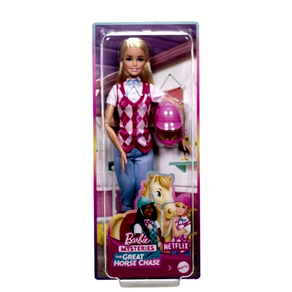 HXJ38 Barbie Binici Bebek - Malibu -Barbie Mysteries: The Great Horse Chase