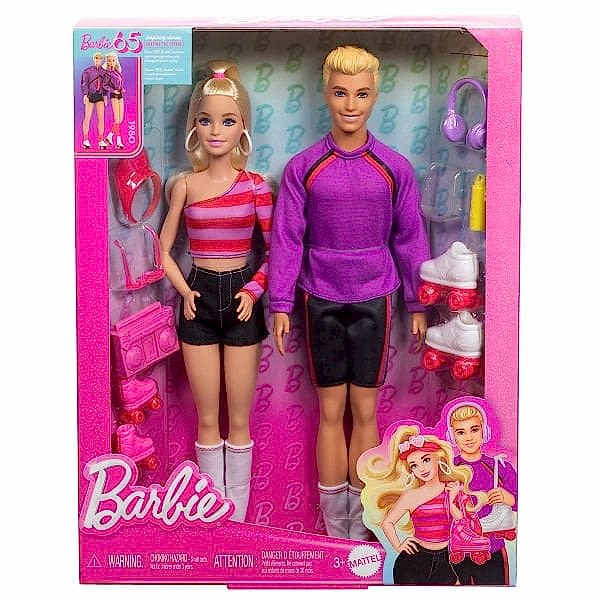 HXK90 Barbie ve Ken 65. Yıl 2li Parti Bebekler