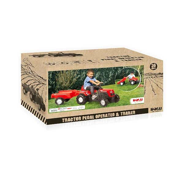 8146 OYUNCAK ROMORKLU TRAKTOR KIRMIZI