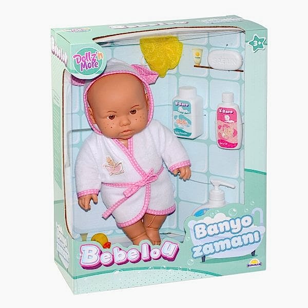 030031 Sunman, Bebelou Banyo Zamanı Bebek Seti, 35 cm / +3 yaş