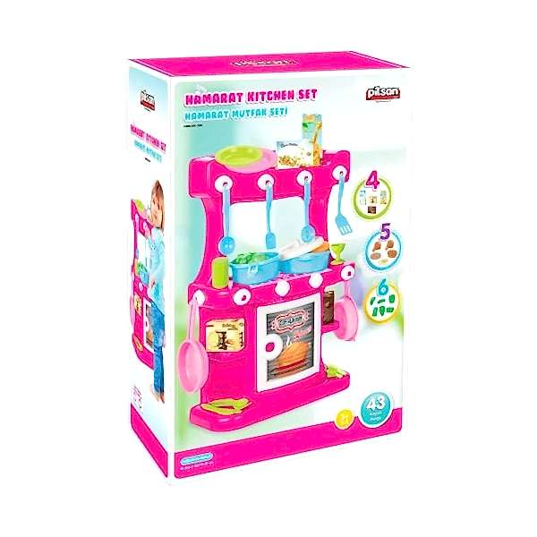 03 335 Hamarat Ayaklı Mutfak Seti Pembe -Pilsan Oyuncak