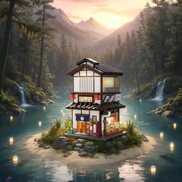 C66019W CADA JAPON SOKAK MANZARASI 1195 PARÇA BLOCK OYUNCAK