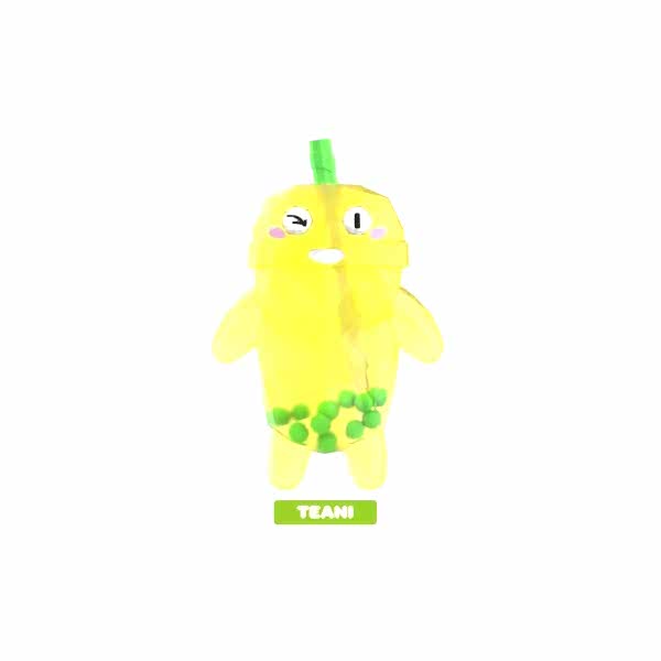 12387 SUN-BTF-FİGÜR BUBBLE TEA CRYSTAL BOBA PALS SERIES 14CM 6A