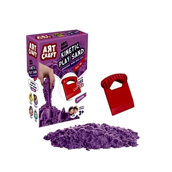 03689 Aksesuarlı Mor Kinetik Oyun Kumu 500 gr -Dede