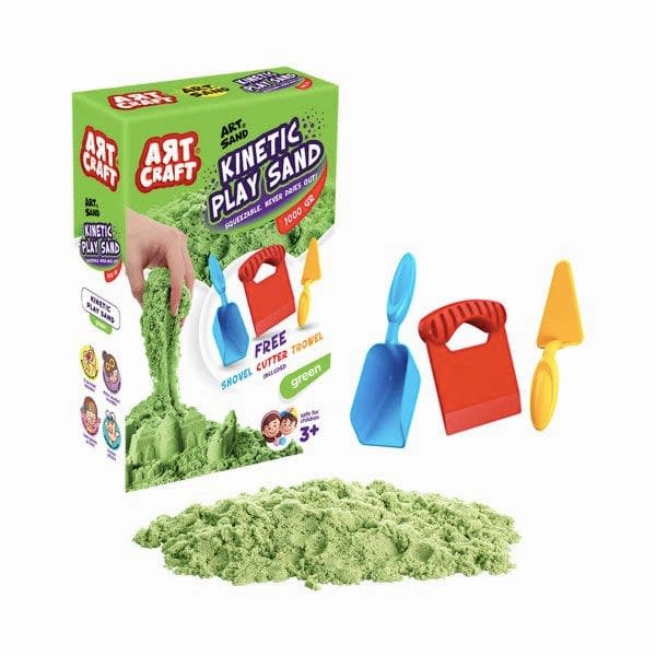 03692 AKSESUARLI YEŞİL KİNETİK OYUN KUMU 1000 GR