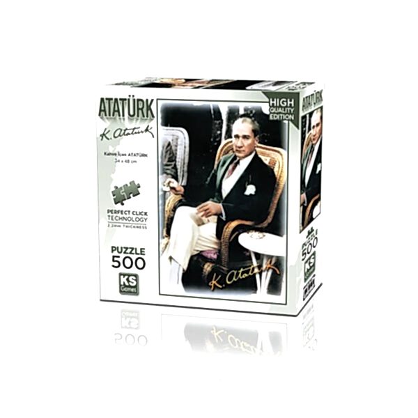 20060 Kahve İçen Atatürk 500 Parça Puzzle -KS Puzzle