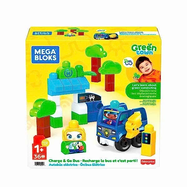 HDX90 MEGA BLOKS® Doğa Dostu Otobüs Seti 36 parça +1 yaş