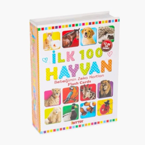1741 FLASH CARD İLK 100 HAYVANLAR EĞİTİCİ KARTLAR