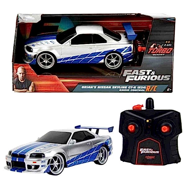 9772 SUN-SIM-JDA-RC ARABA 1 24 FAST FURIOUS NISSAN SKYLINE GTR 2 4 GHZ FASTF