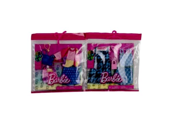 GWF04 Barbie'nin Kıyafet Koleksiyonu 2'li Paketler / +3 yaş