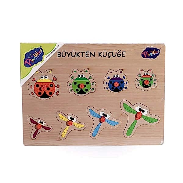 131-132 ONY Ahşap Tutmalı Puzzle Büyükten Küçüğe -Onyıl