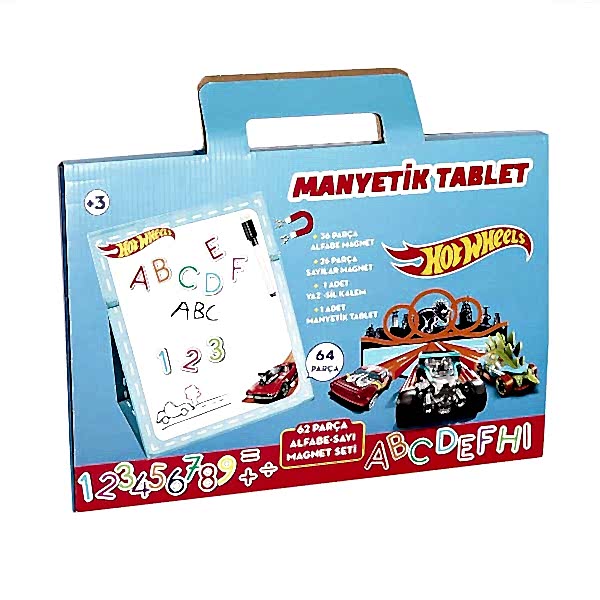2236 HOT WHEELS MANYETİK TABLET 62 PARÇA MANYETİKLİ