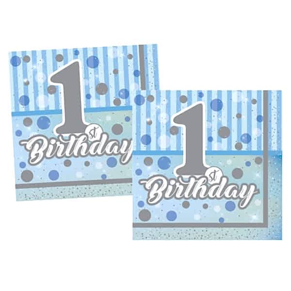 THB5121 First Bithday Erkek, 16 adet Peçete, 33x33cm  /BMP1310THB5121