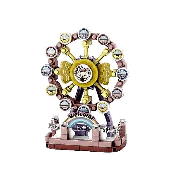LZ-8631 DÖNME DOLAP 140 PARÇA BLOCK OYUNCAK MİNİ POŞET