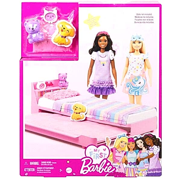 HMM64 My First Barbie - İlk Barbie Bebeğim - Barbie'nin Yatağı Oyun Seti