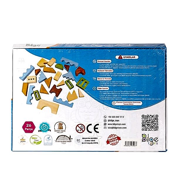 BLG-107A Ahşap Şehir Blok Seti