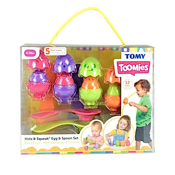 73082 Tomy - Saklambaçlı Yumurtalar Kaşık Seti 6-36 ay