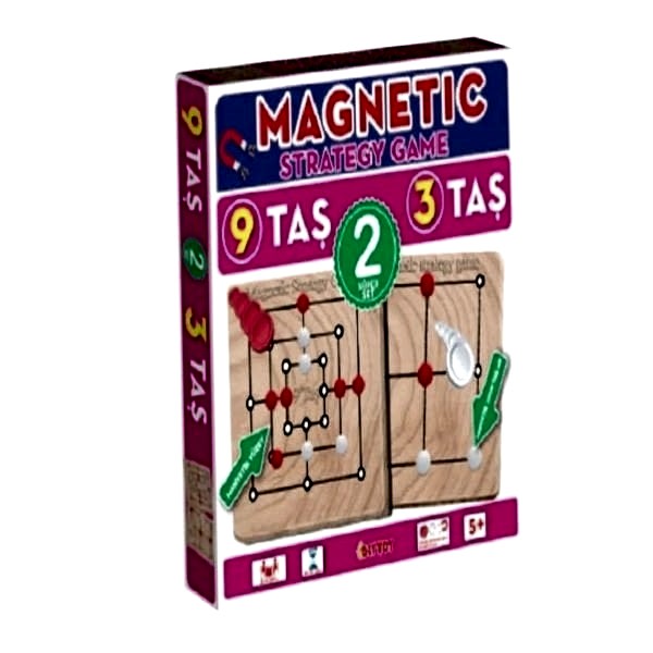 1531549 Manyetik Strateji Oyunları 9 Taş + 3 Taş -Dıytoy