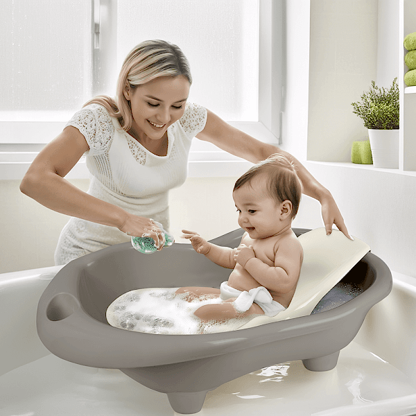 7270 HİPPO OYUNCAK BEBEK YIKAMA KÜVETİ VE DESTEĞİ STONE GRİ