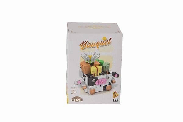 P655012 PANLOS HAYVAN SAKSILARI BUKET SETLERİ İNEK 341 PARÇA BLOCK OYUNCAK