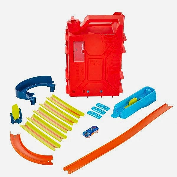 HDX78 HW Track Builder Benzin Bidonu Akrobasi Seti, Hot Wheels Track Builder