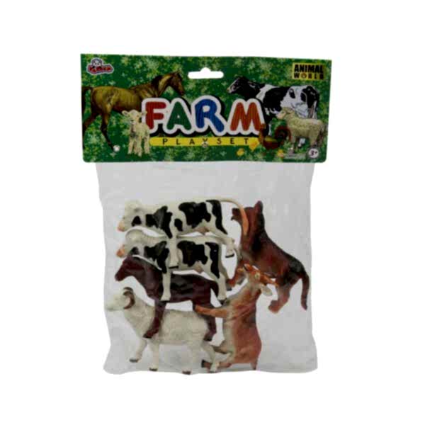 SH-Vardem 6 Parça 5 inch  Çiftlik, Dinozor,Vahşi Orman ve Deniz Hayvanları Hayvan Seti