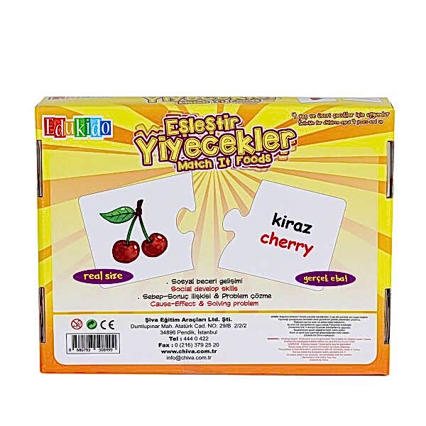 EDU-1002 Eşleştir Yiyecekler -Chiva
