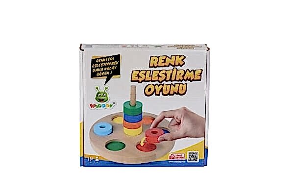 KR136 WOODOY RENKLİ HALKA EŞLEŞTİRME OYUNU