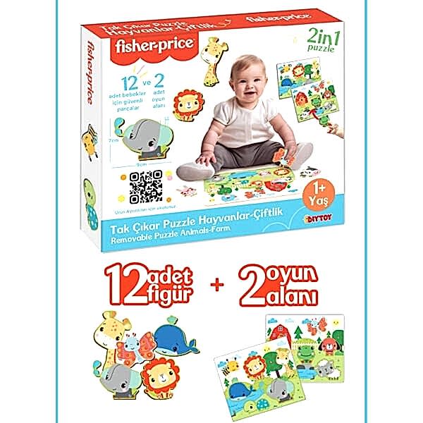 FP2755 FISHER PRICE TAK ÇIKAR PUZZLE HAYVANLAR
