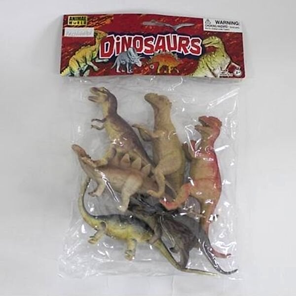 SH-9001-Vardem Poşetli 6Pcs 8 İnch  Çiftlik Hayvan ve Dinozor Set