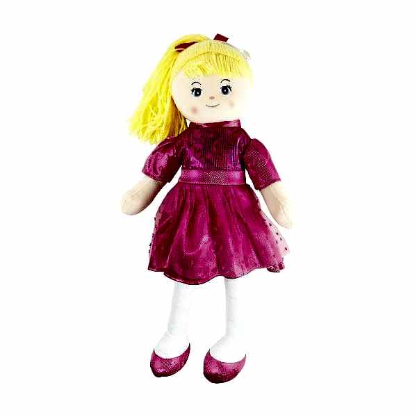 AY950C Parlak Elbiseli Bez Bebek 50 cm -Vardem