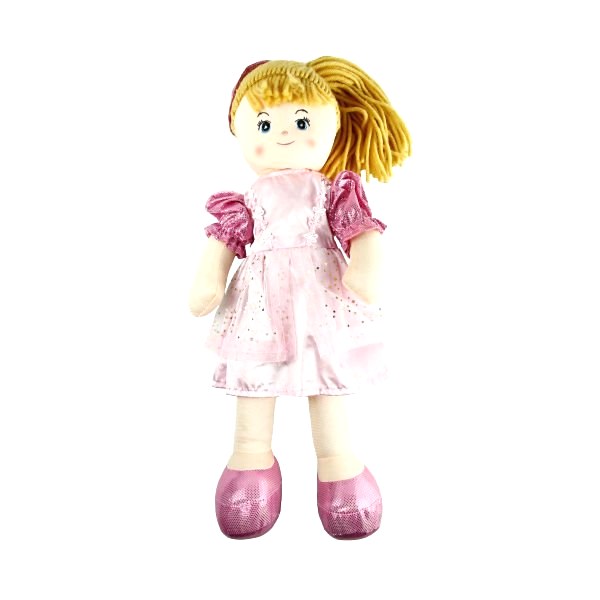 AY950C Parlak Elbiseli Bez Bebek 50 cm -Vardem