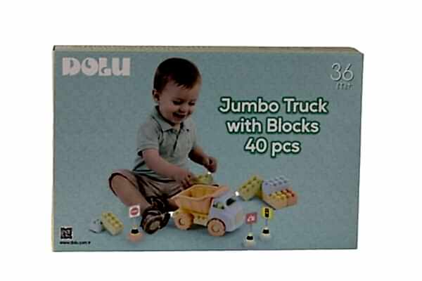 5219 OYUNCAK JUMBO KAMYON VE BLOKLAR 40 PARÇA