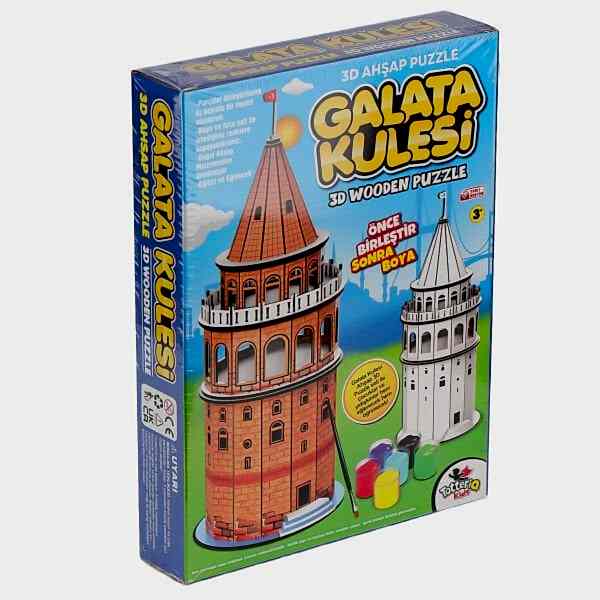 8210 Galata Kulesi Ahşap 3D Puzzle