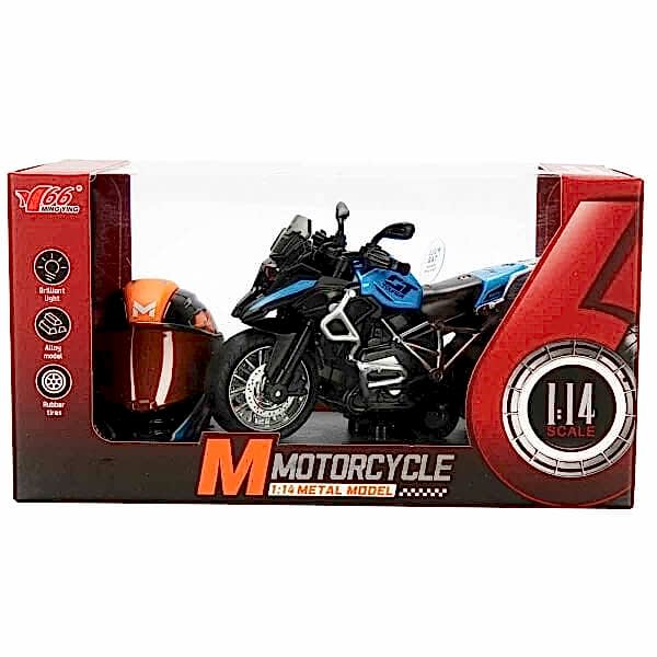 5834 SUN-MYG-MOTOSİKLET 1 14 BMW OFF-ROAD KASKLI FİGÜR PB 3R SES IŞIK