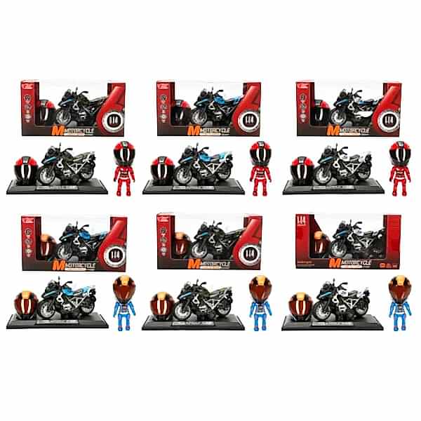 5834 SUN-MYG-MOTOSİKLET 1 14 BMW OFF-ROAD KASKLI FİGÜR PB 3R SES IŞIK