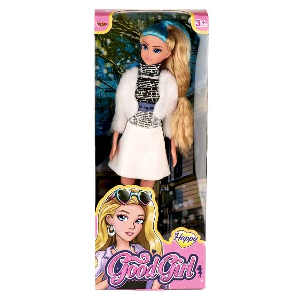WG-115521  Ceketli Çizmeli Renkli Saçlı Bebek 29 cm -Vardem Oyuncak