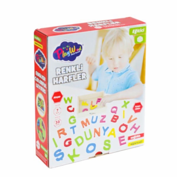 ONY-402 Ahşap Renkli Harfler 33 Parça -Onyıl Oyuncak