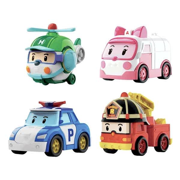 POLI MRT-760 Robocar Poli Mini Kasabanın Kurtarma Araçları 4lü Set